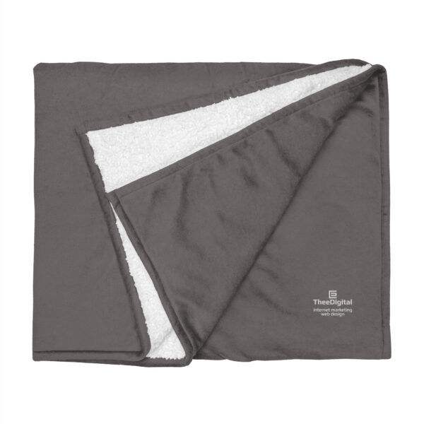 TheeDigital Premium Sherpa Blanket With White Logo - Image 2